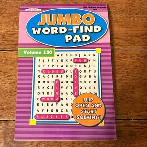 Jumbo Word Search Book, new
